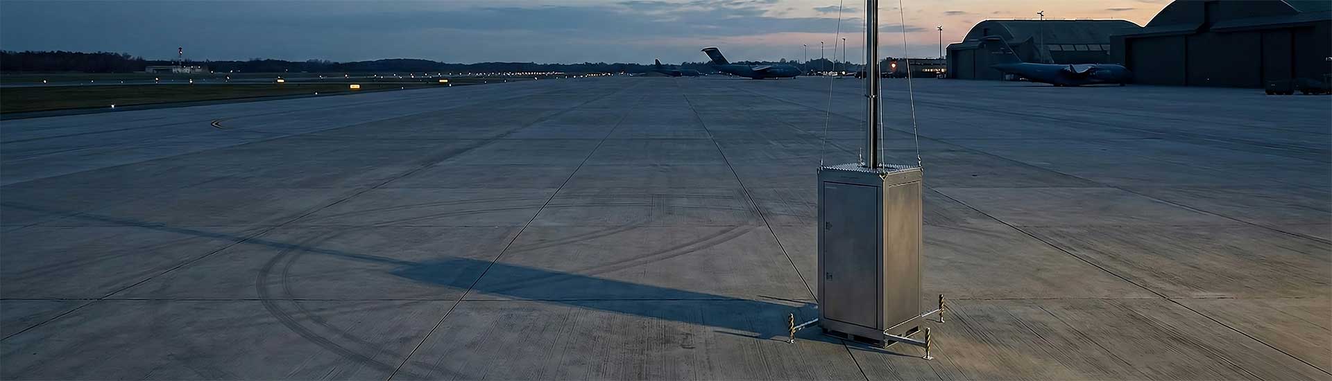 Security of military sites with mobile security towers