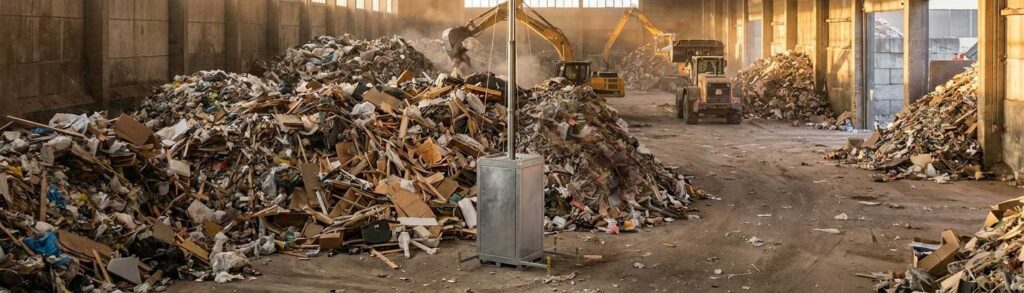 Thermal camera fire detection on waste and recycling sites