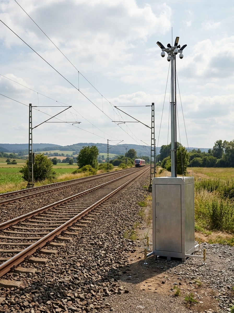 Premium surveillance tower railway